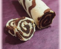 Roulé zébré en chocolat