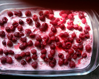 Tiramisu aux framboises et pointe de rhum