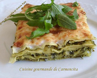 Lasagne à la roquette et au chèvre frais