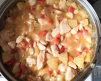 Poulet à l'ananas et aux poivrons