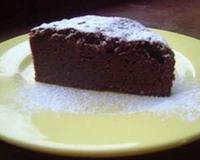 Un gâteau au chocolat très fondant...