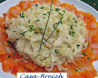 Carpaccio de haddock à la choucroute