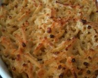 Un gratin où s'exprime la saveur d'une sauce, la texture des macaronis, le parfum du gruyère.