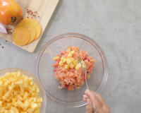 Tartare de saumon au Kaki Ribera del Xuquer AOP