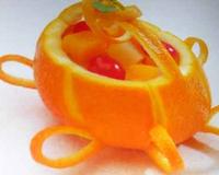 - 4 oranges-1/4 d'ananas- 1/2 melon- 1 pamplemousse- 5 cl de cognac