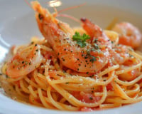 Spaghettis aux gambas