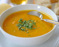 Soupe de lentilles corail facile