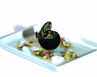 Une belle recette à base d'huîtres de Johan LECLERRE La Maison des Mouettes1 rue des Claires 17440 AYTRATel : 05 46 44 29 11