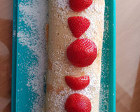 Gâteau roulé à la fraise