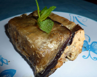 Terrine d'aubergines au poulet grillé parfumée à la Menthe