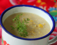 Soupe de poulet au maïs