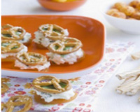 Pragmatiques abricots secs farcis au bretzel croquant
