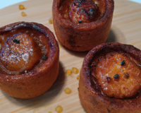 Petits moelleux épicés au cœur fondant de confit d'oignons et de foie gras