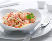 Tagliatelles au Philadelphia et aux crevettes thaï