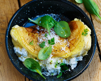 Omelette soufflée au fromage