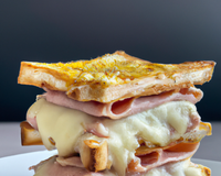 Croque monsieur, jambon blanc et beaufort