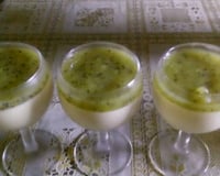 Panna cotta au coulis de kiwi