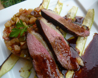 Magret de canard aux épices et ratatouille aigre-douce