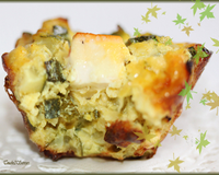 Flan courgette, curry, feta