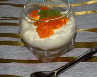 Verrine de mascarpone aux 2 saumons