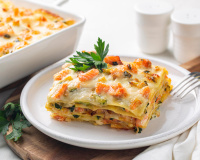 Lasagnes de saumon aux poireaux, sauce au mascarpone