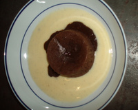 Coulant au chocolat et sa crème anglaise