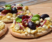 Pains pita à la grecque comme une pizza !