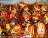 Boulettes roulées aux aubergines