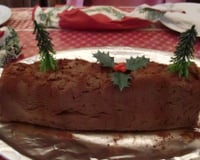 Bûche marron chocolat