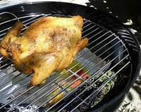 Poulet fumé à l'ail et au romarin