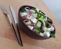 Salade de courgettes à la féta et menthe fraîche