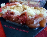Crumble pommes et fraises