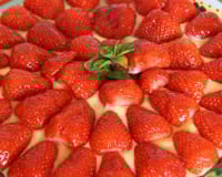 Tarte croustillante aux fraises