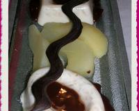 Dessert alliant la fraîcheur du fruit et la subtilité du chocolat.