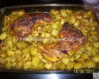 Cuisses de poulet et pomme de terre au four