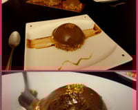 Dôme mystère au chocolat, vanille, caramel beurre salé