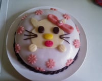 Gâteau "américain" aux 3 chocolats et pâte à sucre