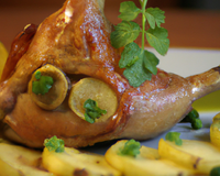 Chapon vallée d'auge à la poire