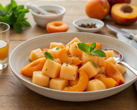 Salade de melon, de pêche et d'abricot