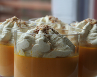 Panna cotta de carotte et sa chantilly au cumin/curry