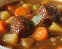 Ragoût de bœuf aux pommes de terre et carottes