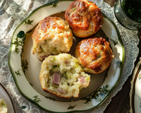 Muffins courgettes jambon au cumin