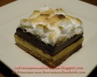 Tarte chocolat blanc chocolat noir meringuée