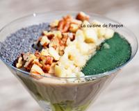 Mon partenaire m'a envoyé de la farine sans gluten, le fonio. Et sur le paquet, il y a une recette de crème dessert que je me suis empressée de réaliser…