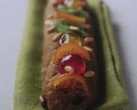 Gâteau de Noël aux amandes et fruits confis qui se mange en Espagne et notamment aux Baléares