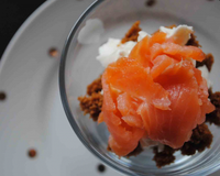 Verrine de saumon festive