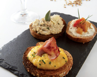 Trio de tartines apéritives