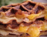 Gaufres feuilletées au jambon
