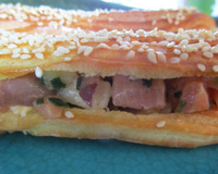 Eclairs aux pommes verte et deux saumons