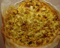 Tarte aux poireaux et fromage de chèvre